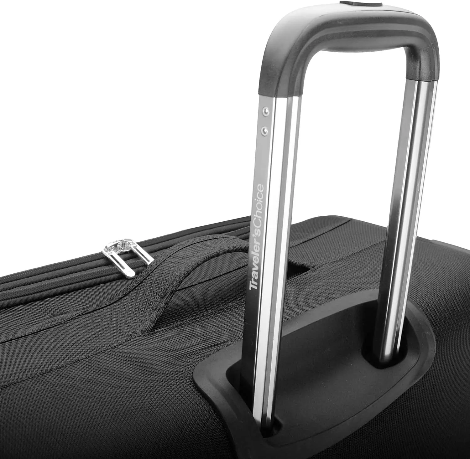 Traveler's Choice Lares Softside Expandable Luggage with Spinner Wheels, Black, Checked 30-Inch