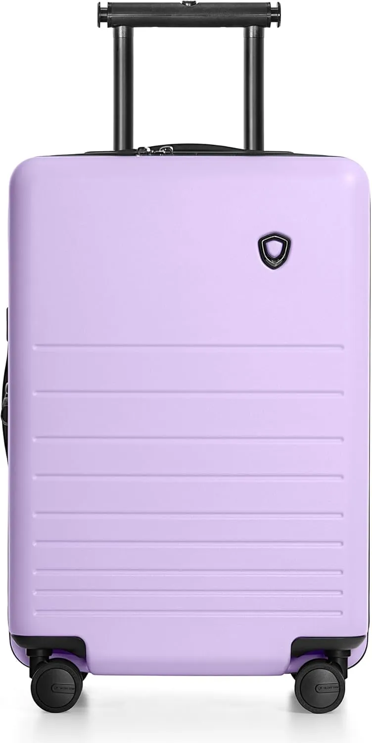 Traveler's Choice Markham Hardside Expandable Luggage with Double Spinner Wheels, Carry-On 21-Inch Suitcase, Purple