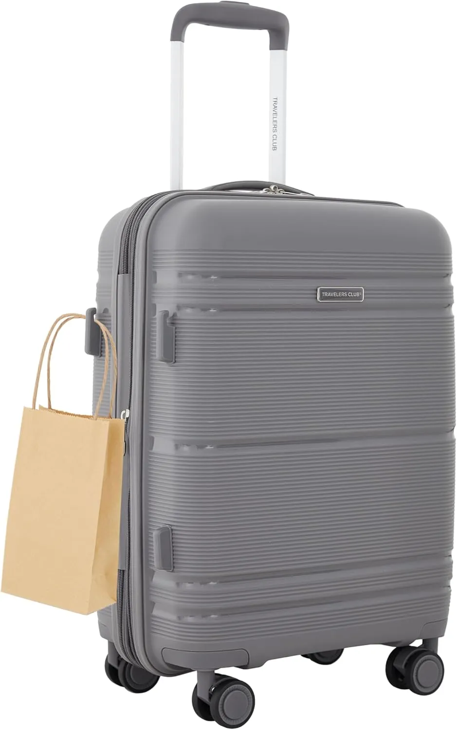 Travelers Club Astralnaut Hardside Expandable Spinner Luggage, Quiet Shade, 20" Carry-On