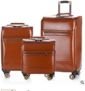 Travelling Luggage 18 Inch 20 Inch Men Suitcase Luggage 24 Trolley Suitcase PU Travel Rolling Baggage Bag On Wheels Travel Wheeled Suitcase Suitcase (Color : 200, Size : 20")