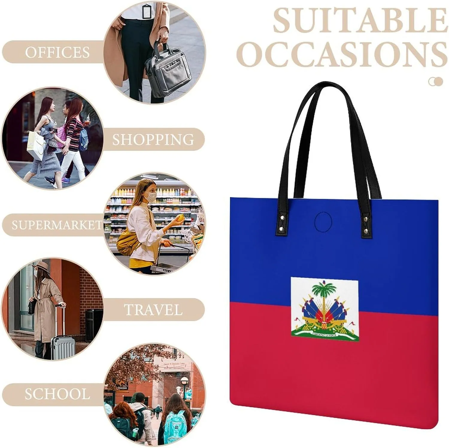 Trendy Cook Lslands Flag Women's Shoulder Bag Stylish Tote Handbag for Work and Travel Use