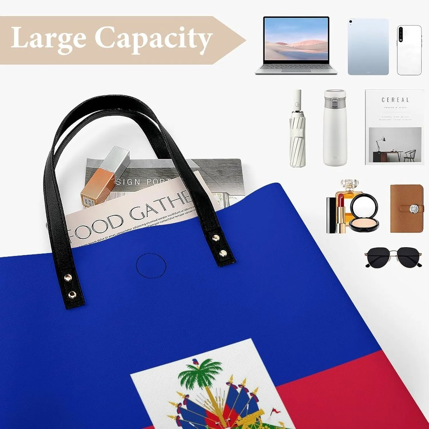 Trendy Cook Lslands Flag Women's Shoulder Bag Stylish Tote Handbag for Work and Travel Use