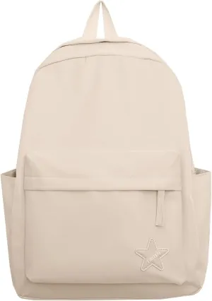 Trendy Student Backpack Casual Versatile Large Capacity Shoulder Bag for College Stylish Everyday Use (White, One Size)