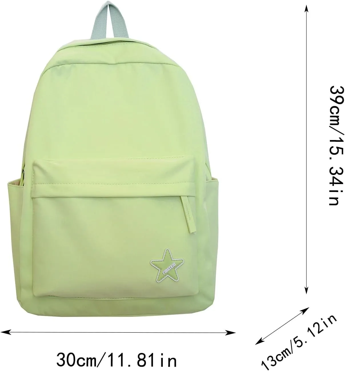 Trendy Student Backpack Casual Versatile Large Capacity Shoulder Bag for College Stylish Everyday Use (White, One Size)