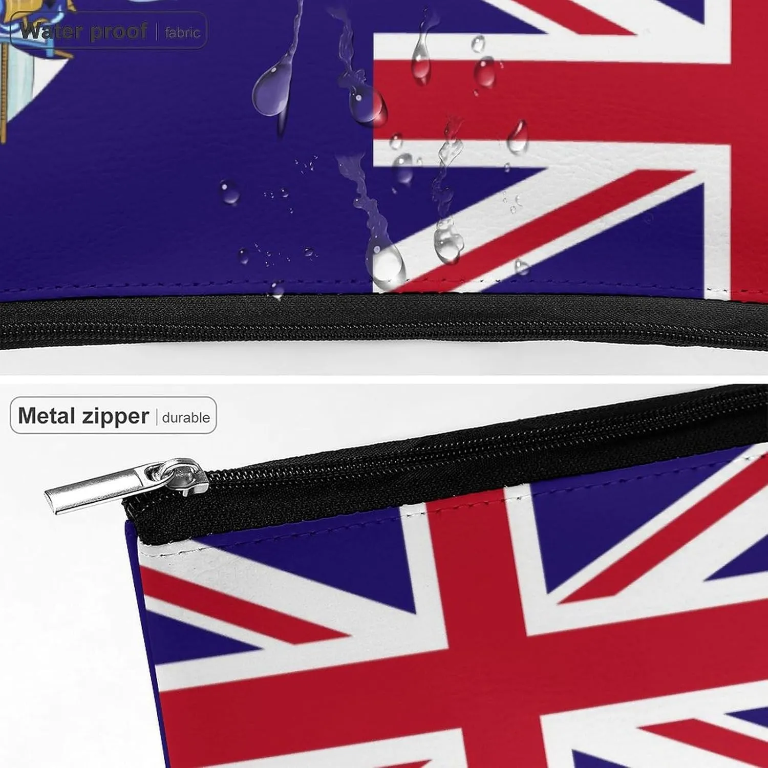 Tristan Da Cunha Flag Portable Makeup Bag Zipper Cosmetic Pouch Organizer for Women Girls