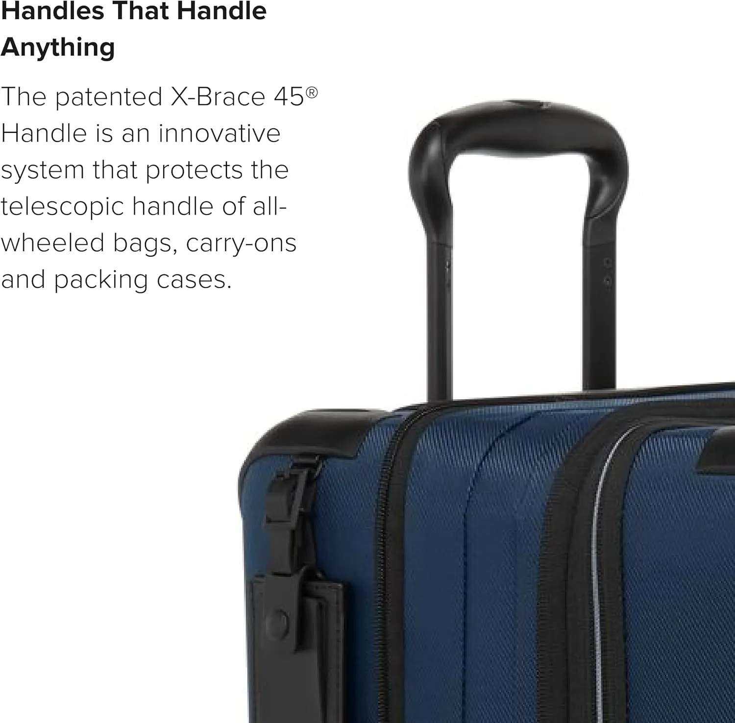 TUMI - Aerotour 4 Wheel Expandable Luggage - Men's and Women's Business and Leisure Travel Suitcase - 21.75" Continental Expandable Carry-On, Navy