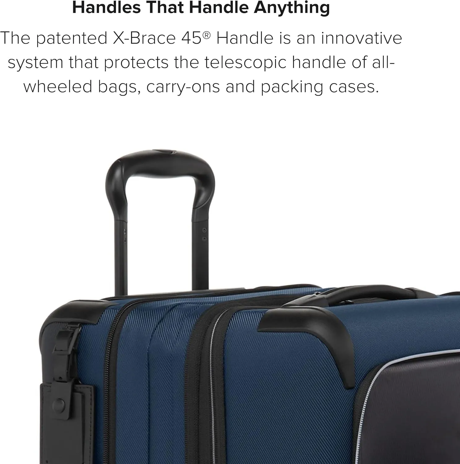 TUMI - Aerotour 4 Wheel Expandable Luggage - Men's and Women's Business and Leisure Travel Suitcase - 21.75" International Expandable Carry-On, Navy