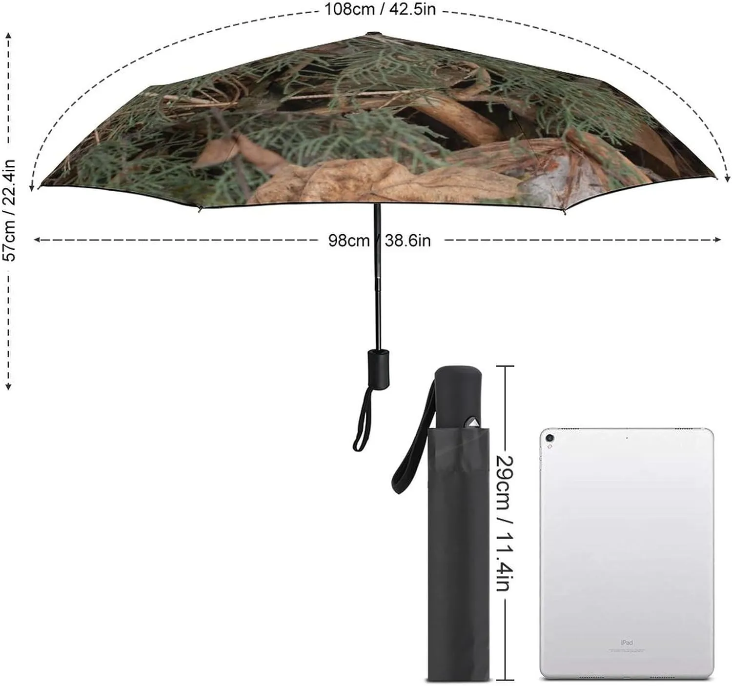 Umbrella Compact Folding Domestic Birds Geese Travel Umbrella Auto Open And Close for Windproof, Rainproof