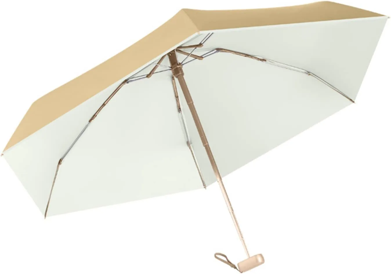umbrella, Compact Travel Umbrella, Pocket Portable Folding Windproof Mini Umbrella, Titanium Gold Anti-UV, Car Backpack Purse Umbrellas for Rain, Men Women