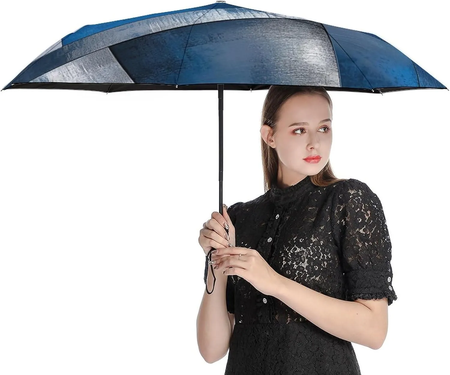Umbrella Orange Lobster Collapsible Umbrella Funny Cartoon Shrimp Compact Folding Travel Umbrellas Auto Open Close for Men And Women