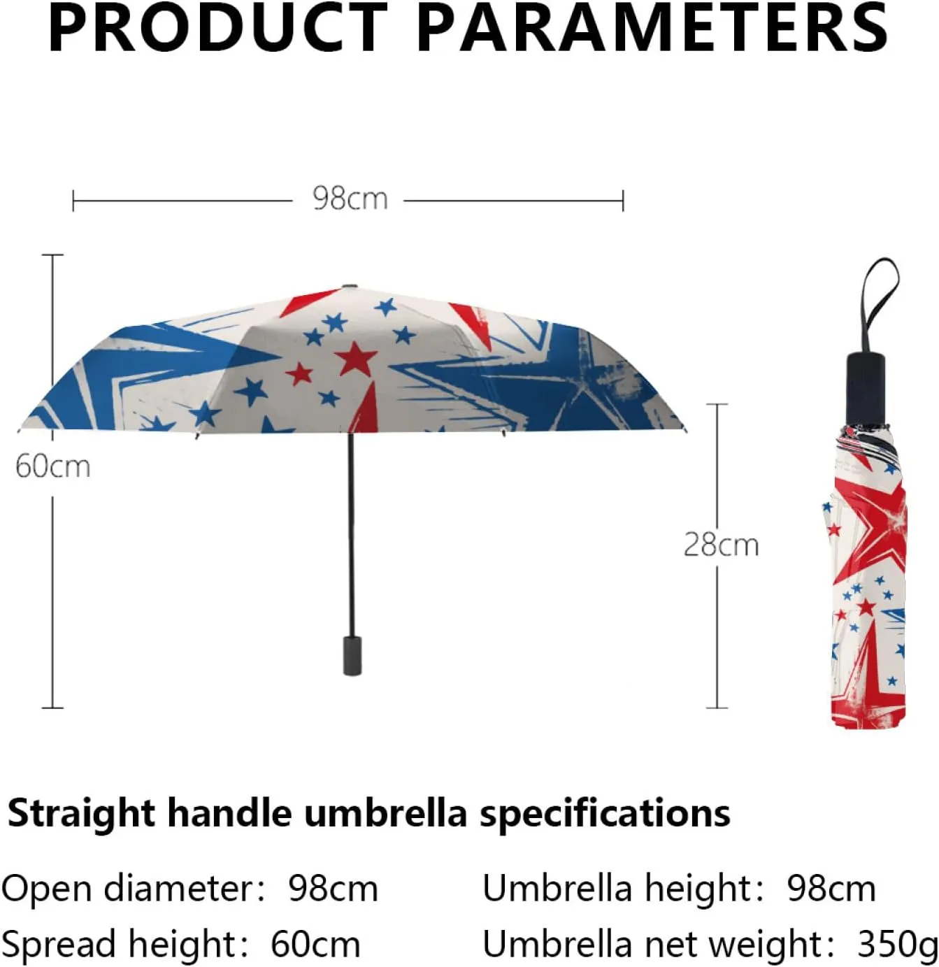 umbrella Travel Umbrella Anti-UV Umbrellas Strong Compact Umbrella,8 Reinforced Fiberglass Ribs Ergonomic Handle,for Men and Women