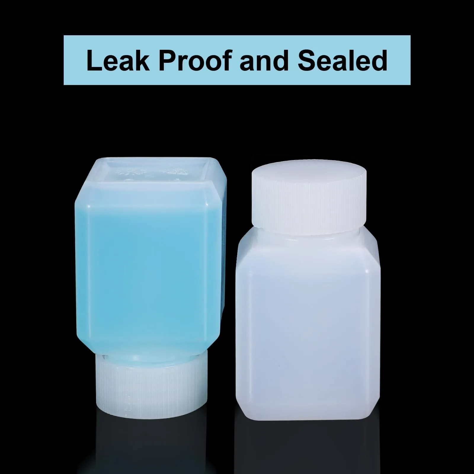 UMETASS Leak Proof Reusable Plastic Bottles TSA Approved with Screw Caps for Travel, 1.4oz/40ml Food Grade Airtight Small Plastic Bottles Containers for Liquids Oils (Translucent, 10 Pcs)