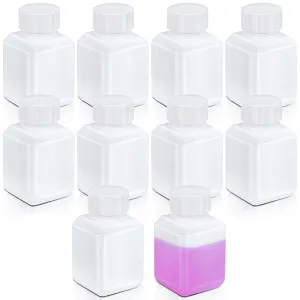 UMETASS Leak Proof Reusable Plastic Bottles TSA Approved with Screw Caps for Travel, 2oz/60ml Food Grade Airtight Small Plastic Bottles Containers for Liquids Oils (Translucent, 10 Pcs)