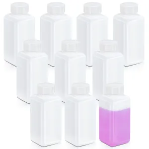 UMETASS Leak Proof Reusable Plastic Bottles with Screw Caps for Travel, 4oz/120ml Food Grade Airtight Plastic Bottles Containers for Liquids Oils (Translucent, 10 Pcs)