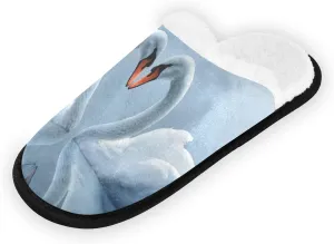 Unisex Slippers Fuzzy Feet Plush Cotton Slippers Anti-Slip Warm House Shoes M/L