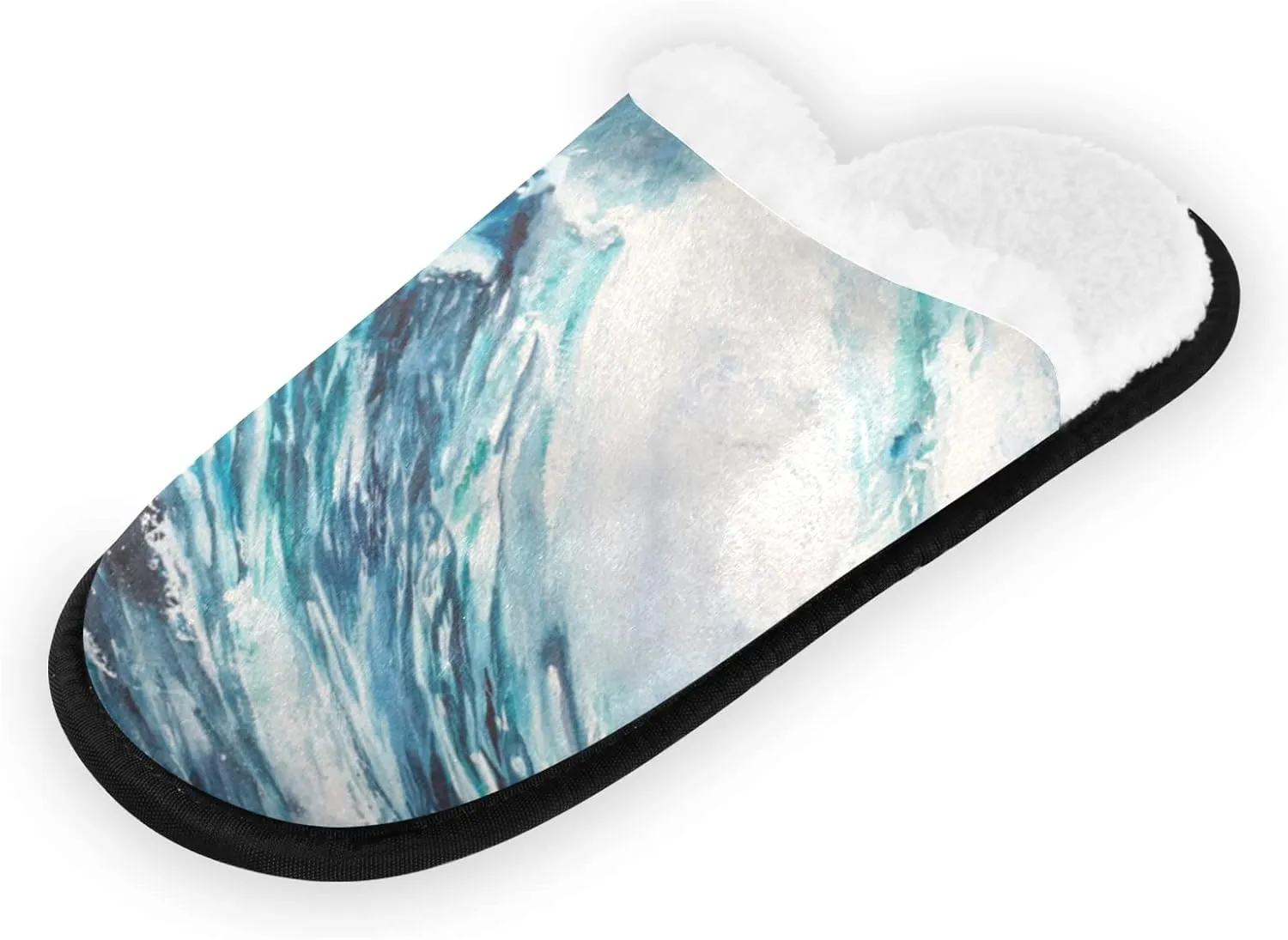 Unisex Slippers Fuzzy Feet Plush Cotton Slippers Anti-Slip Warm House Shoes M/L