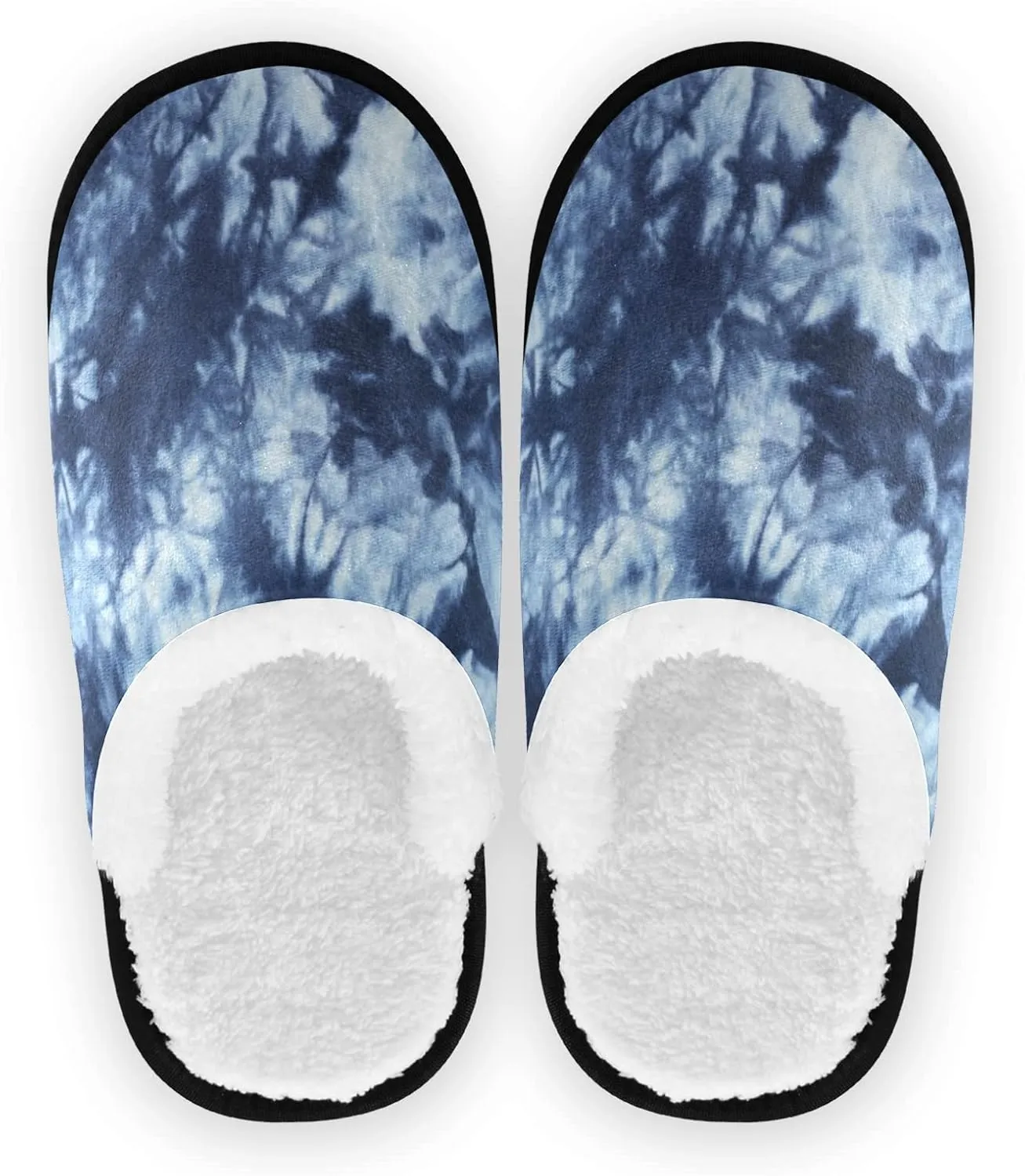 Unisex Slippers Fuzzy Feet Plush Cotton Slippers Anti-Slip Warm House Shoes M/L