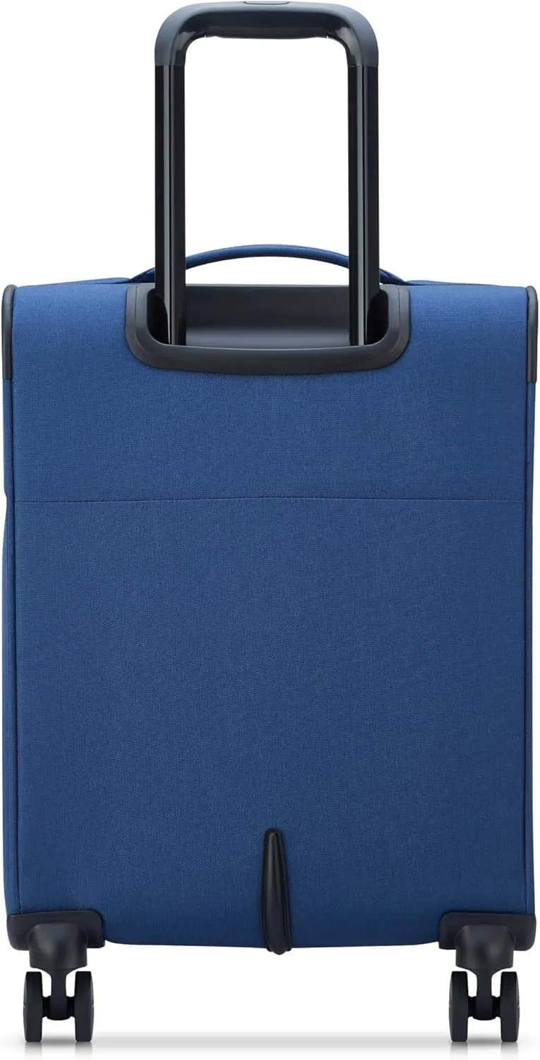 United Colors of Benetton Be Softside Expandable Luggage with Spinner Wheels, Faded Denim, Carry-On 19 Inch
