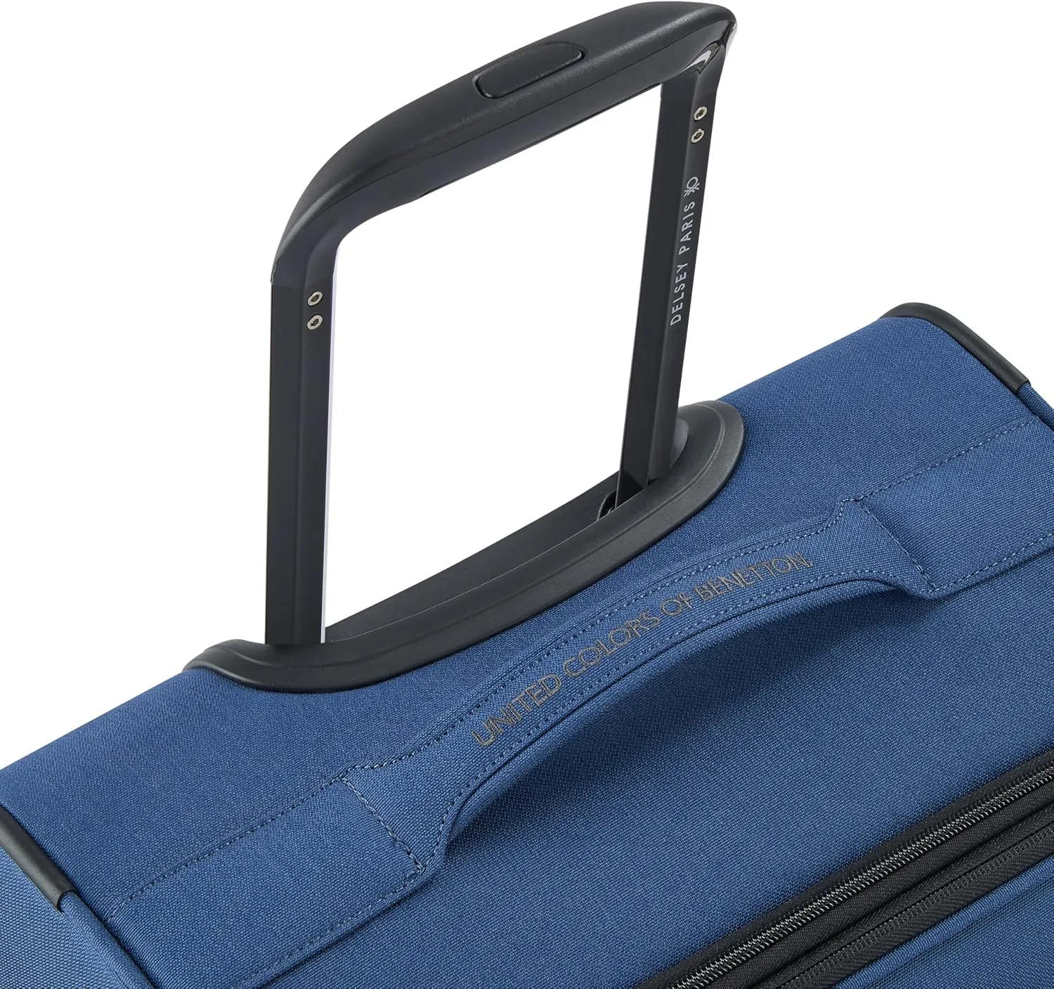 United Colors of Benetton Be Softside Expandable Luggage with Spinner Wheels, Faded Denim, Carry-On 19 Inch