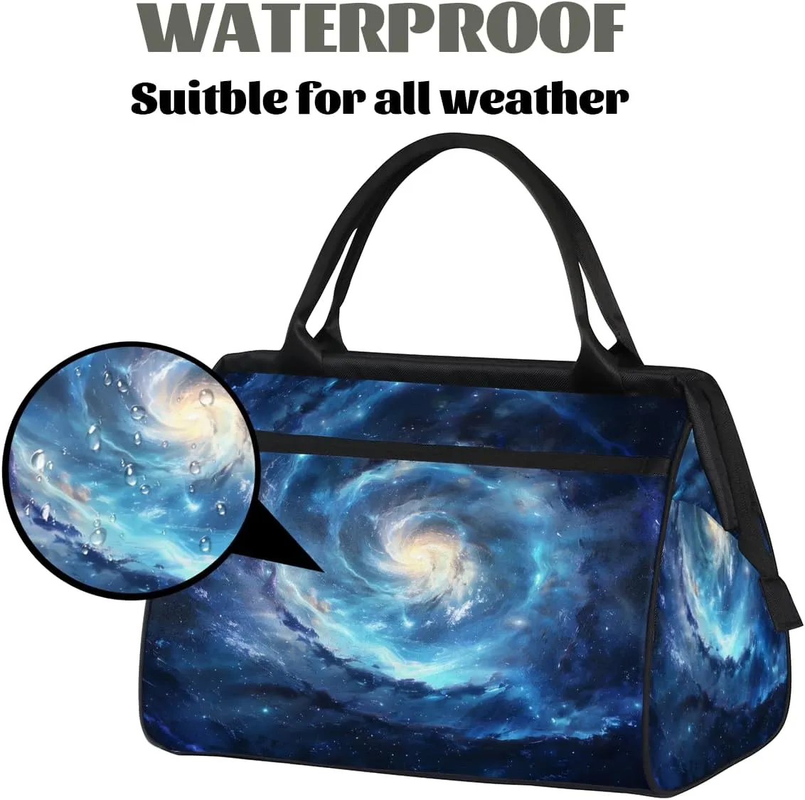 Universe Solar System Galaxy Small Overnight Weekender Tote Bag for Women Men Foldable Travel Duffel Bags Lightweight Sports Gym Bag Waterproof Carry On Luggage Weekender Bag for Traveling Gifts