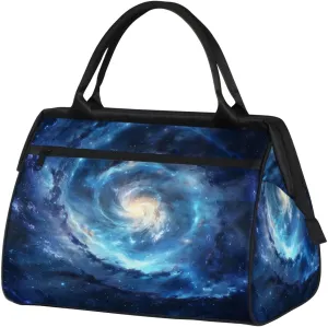 Universe Solar System Galaxy Small Overnight Weekender Tote Bag for Women Men Foldable Travel Duffel Bags Lightweight Sports Gym Bag Waterproof Carry On Luggage Weekender Bag for Traveling Gifts