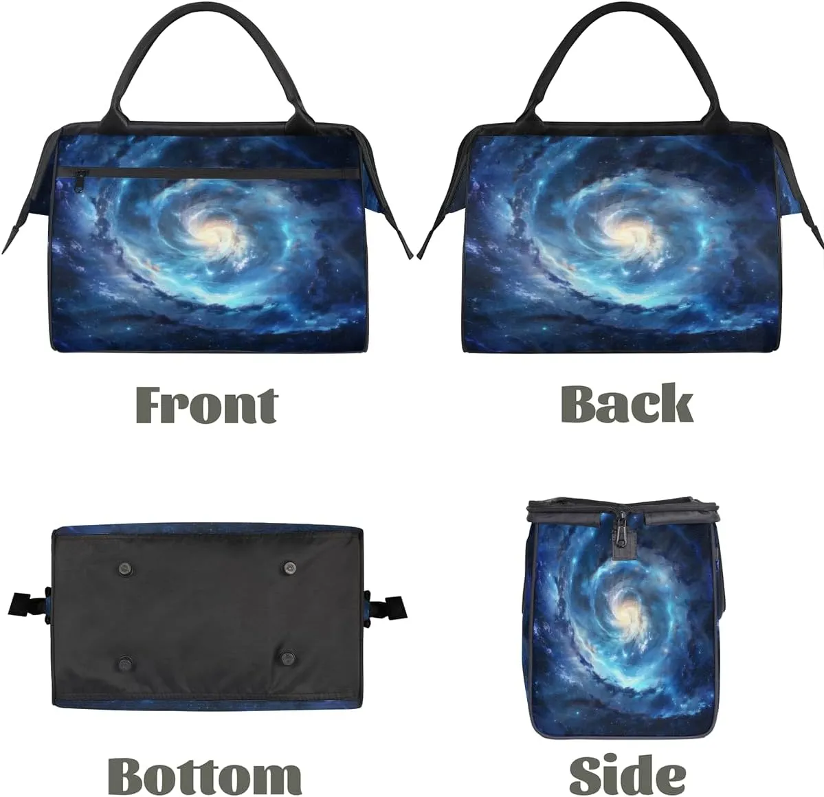 Universe Solar System Galaxy Small Overnight Weekender Tote Bag for Women Men Foldable Travel Duffel Bags Lightweight Sports Gym Bag Waterproof Carry On Luggage Weekender Bag for Traveling Gifts