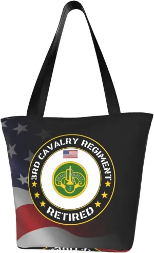 Us Army 3rd Cavalry Regiment Retired Fashion Shoulder Bag Large Capacity For Man Or Woman