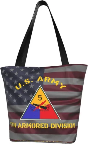 Us Army 5th Armored Division Fashion Shoulder Bag Large Capacity For Man Or Woman