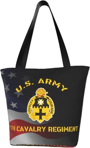 Us Army 5th Cavalry Regiment Fashion Shoulder Bag Large Capacity For Man Or Woman
