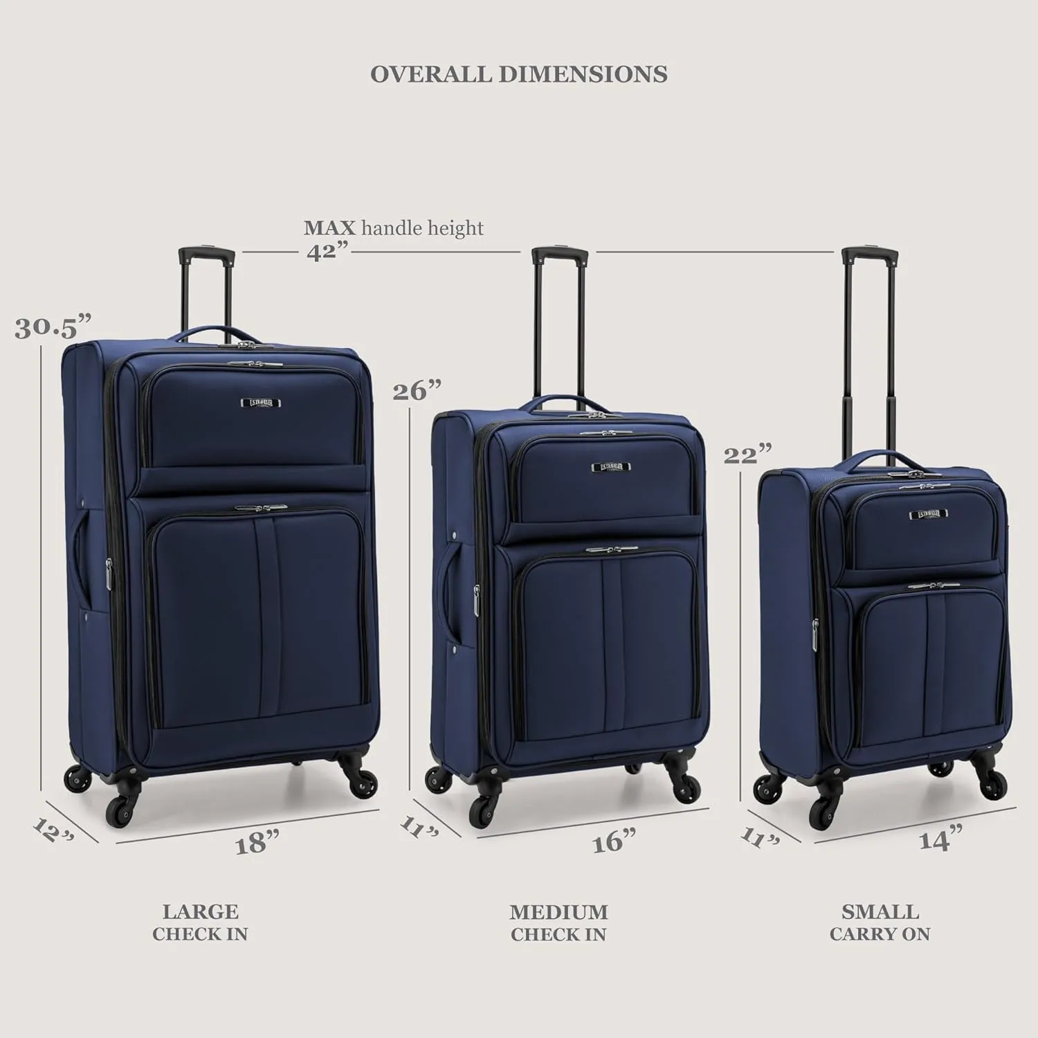 U.S. TRAVELER Anzio Softside Expandable Spinner Luggage, Teal, Checked-Medium 26-Inch
