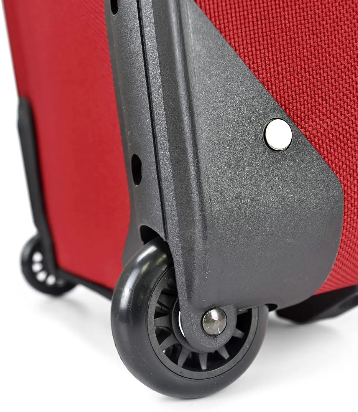 U.S. Traveler Lightweight Rolling 20" Carry On Luggage Softside Suitcase, Red, 2 Wheel-1 Piece