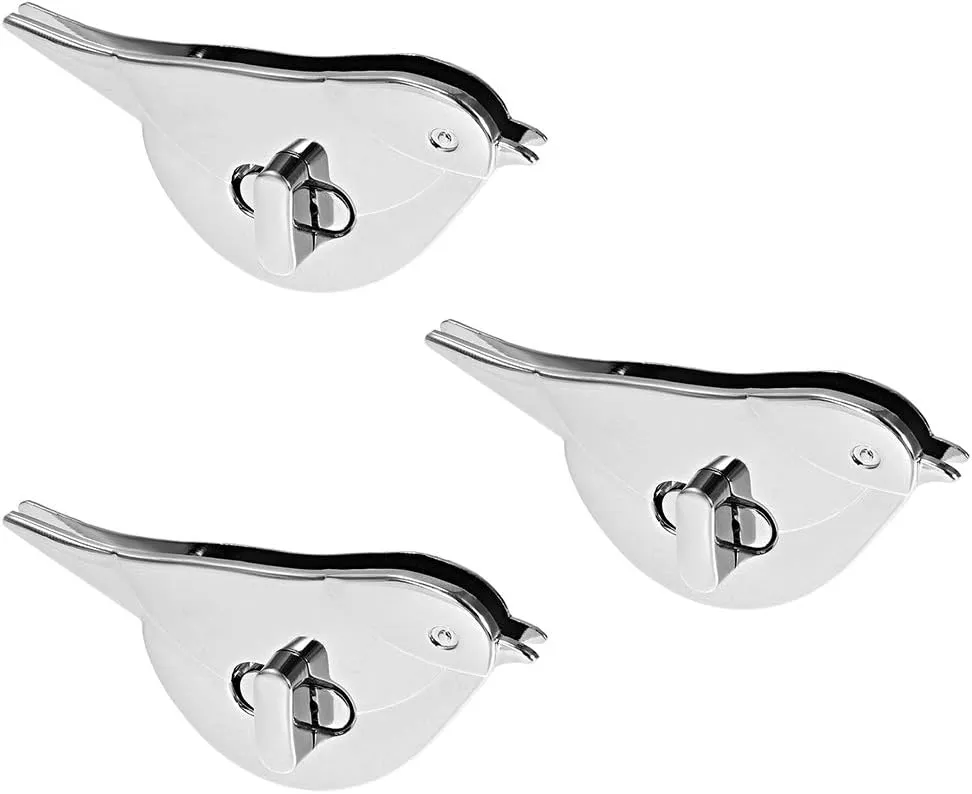 uxcell 3 Sets Bird Purses Twist Lock Clutches Closures for DIY Bag Making - Silver