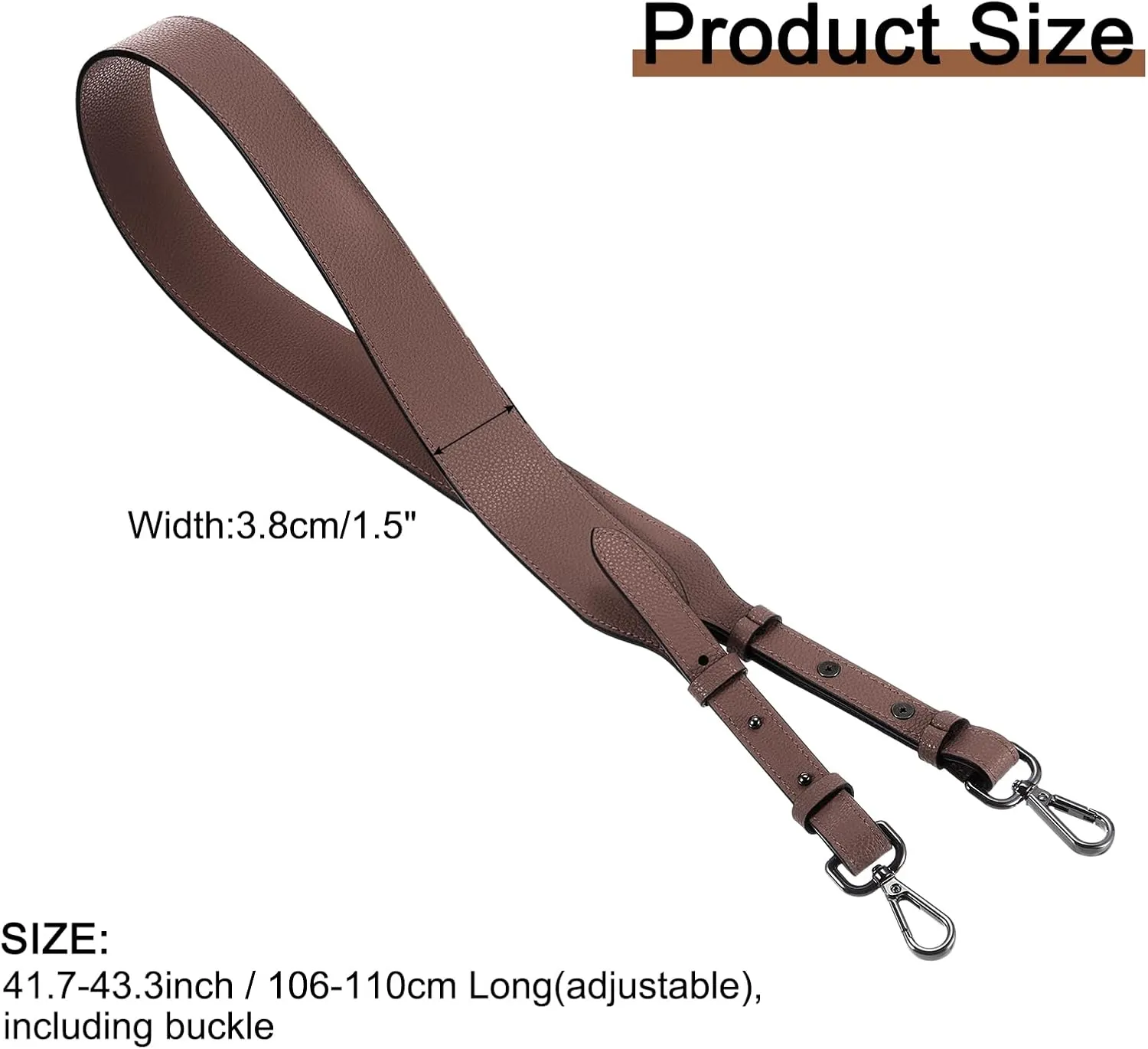 uxcell Leather Purse Strap, Adjustable Crossbody Replacement Straps for Handbags, Shoulder Bag