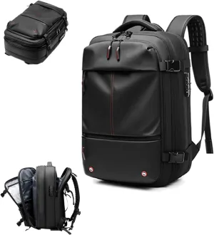Vaccage Backpack, Vaccage Bag, Expandable Travel Backpack with Vacuum Compression Waterproof Design Opening Closing Design (Black)