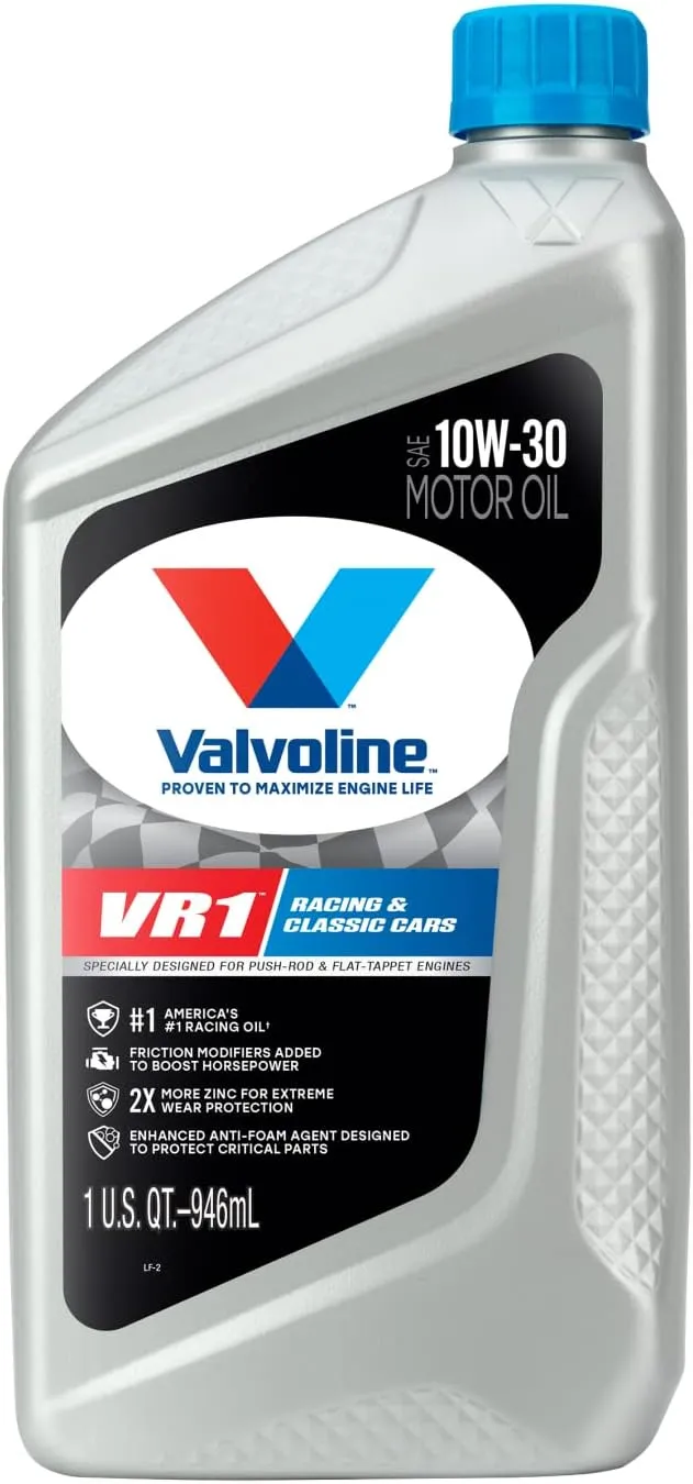 Valvoline VR1 Racing SAE 10W-30 Motor Oil 1 QT, Case of 6