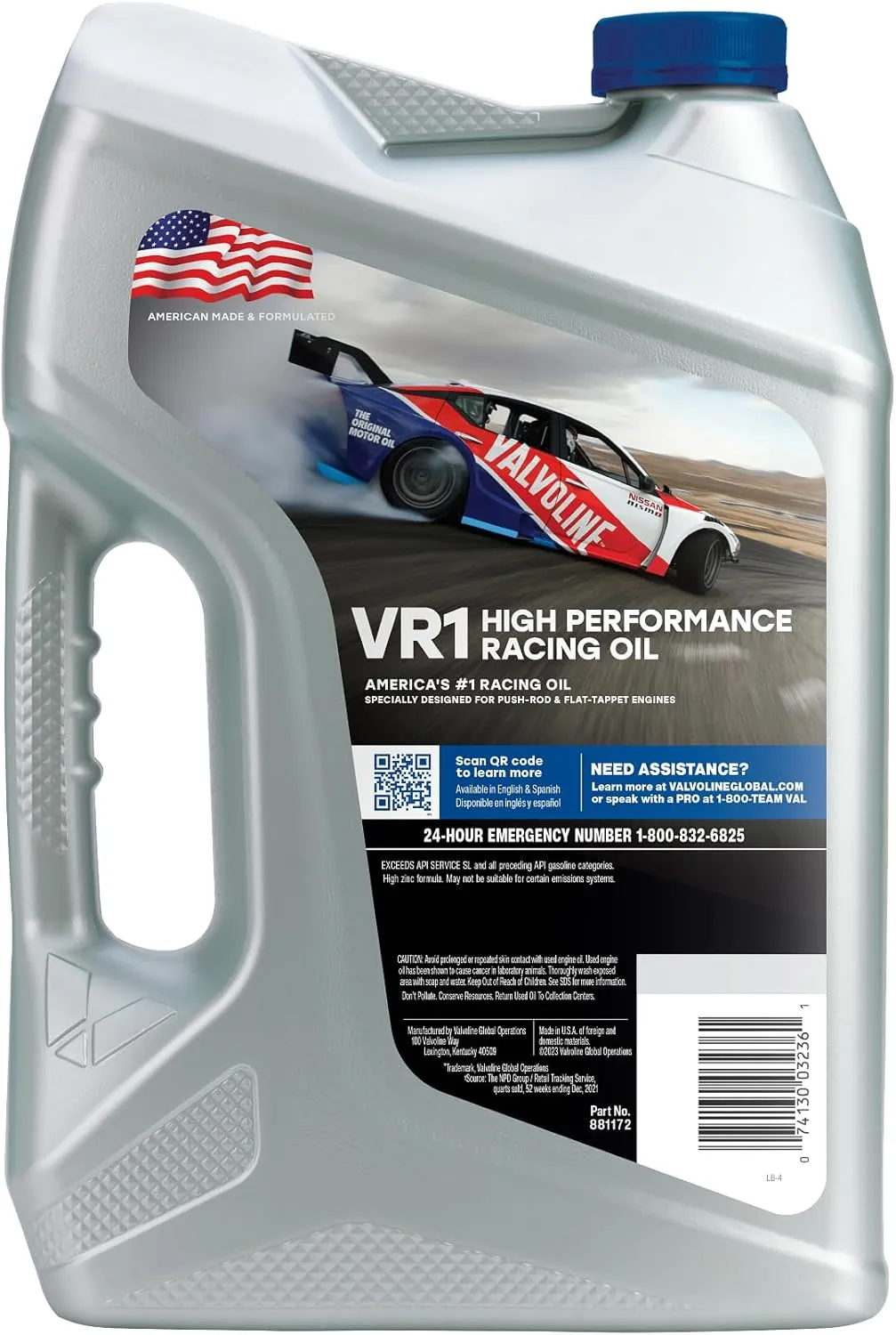 Valvoline VR1 Racing SAE 20W-50 Motor Oil 5 QT