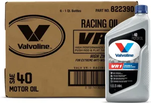 Valvoline VR1 Racing SAE 40 Motor Oil 1 QT, Case of 6