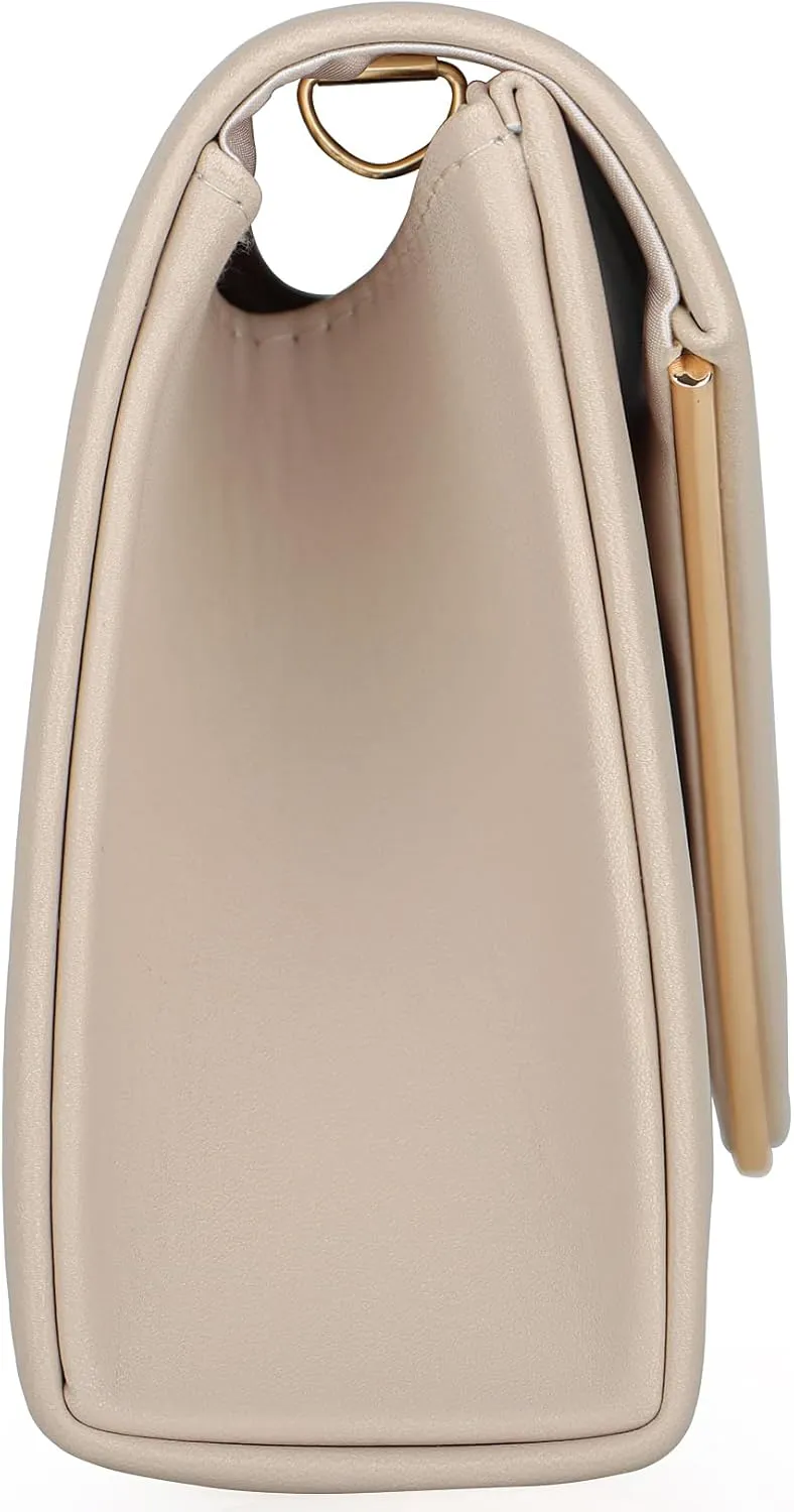 Vegan Leather Envelope Clutch Bag Classic Dressy Purse Foldover Evening Handbag