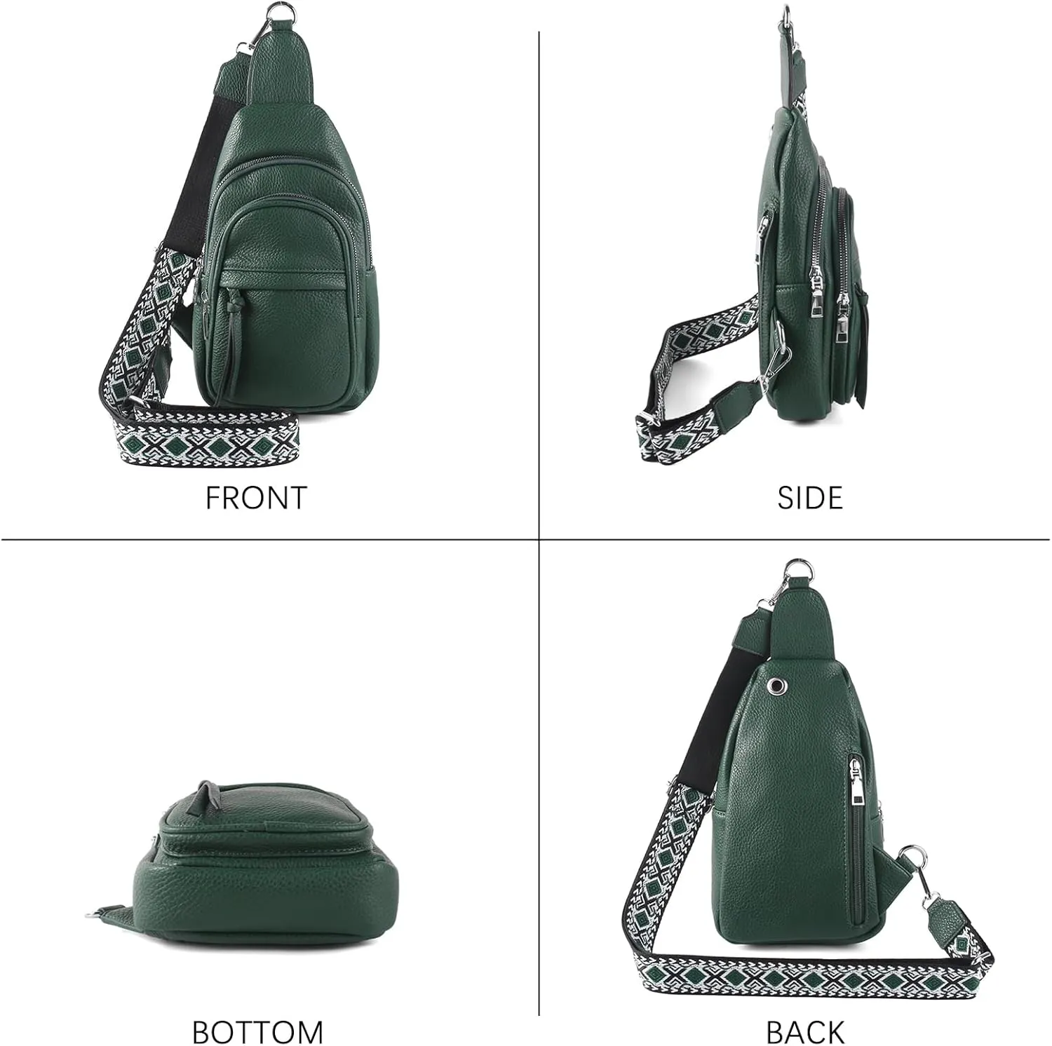 Vegan Leather Fanny Pack Crossbody Bags for Women Chest Bag for Work Shopping Shoulder Tote Blet Bags Backpack