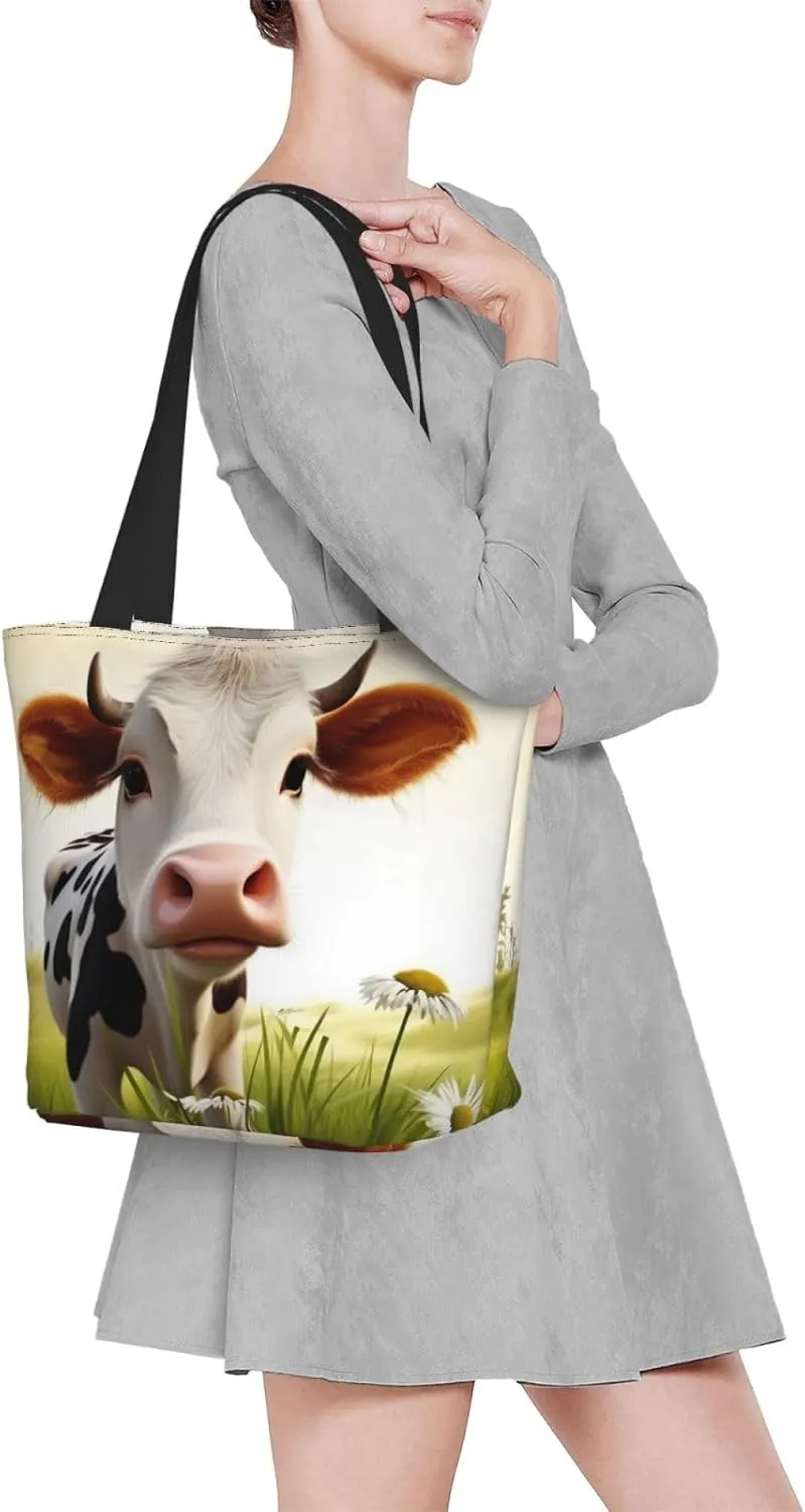 Vegetables Printed Fashionable Large Handbag And Shoulder Bag, Suitable For Various Daily Use