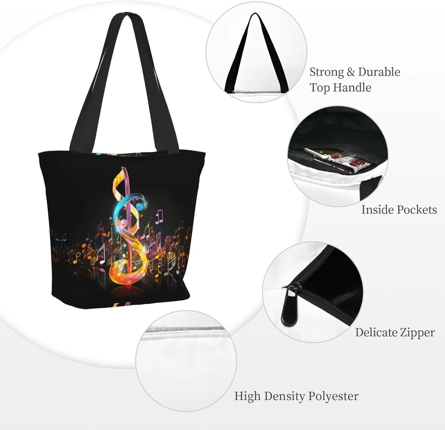 Vegetables Printed Fashionable Large Handbag And Shoulder Bag, Suitable For Various Daily Use