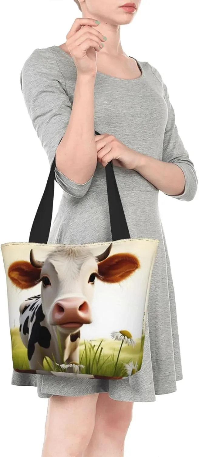 Vegetables Printed Fashionable Large Handbag And Shoulder Bag, Suitable For Various Daily Use