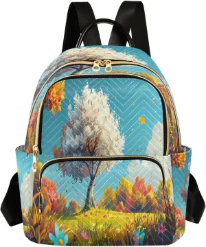 Vegetative Women Backpack Purse Fashion Ladies Shoulder Bag Casual College Travel Backpacks Bag Small