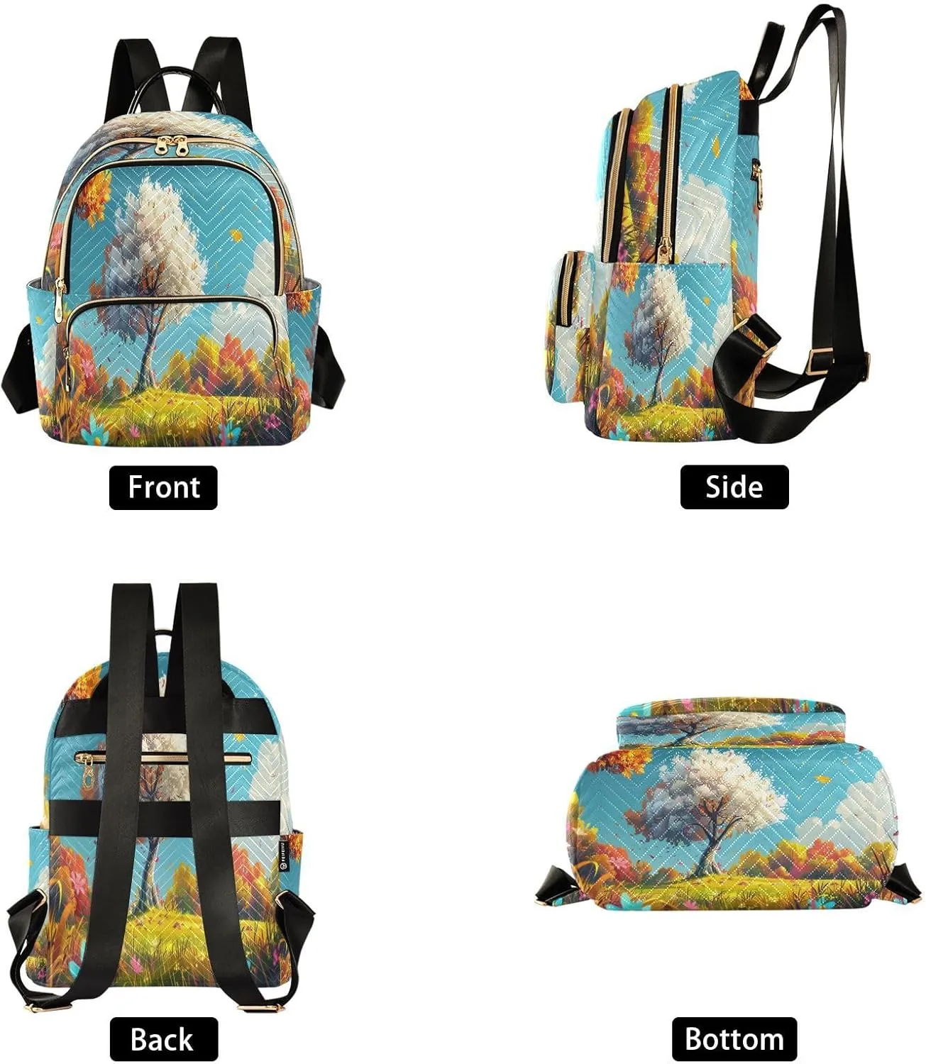 Vegetative Women Backpack Purse Fashion Ladies Shoulder Bag Casual College Travel Backpacks Bag Small
