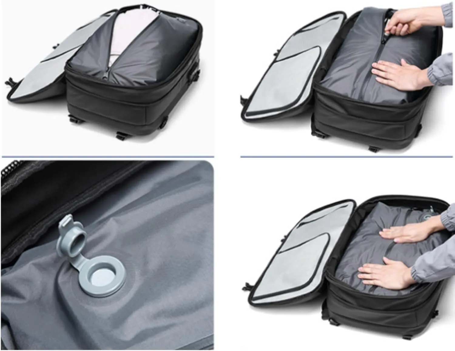 Veloutte Travel Backpack, Veloussette Space Bag, Velouette Space Bag, Expandable Waterproof Backpack (blue)