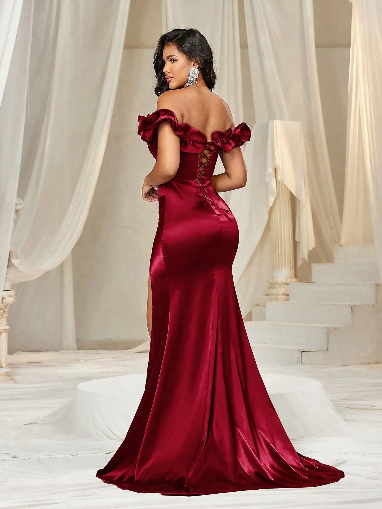 Vestido de Sirena Elegante Cherry Vibes para Ocasiones Especiales
