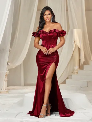 Vestido de Sirena Elegante Cherry Vibes para Ocasiones Especiales