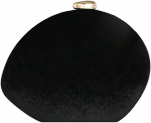 Vintage Velvet Evening Bag Geometric Box Clutch Egg Shell Purse Shiny Crossbody Chain Bag for Women Party Formal