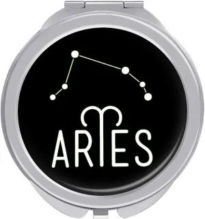 Virgo Constellation Travel Makeup Mirror 2-Sided 1x 2X Magnification Portable Mini Mirror for Handbag Purse Pocket