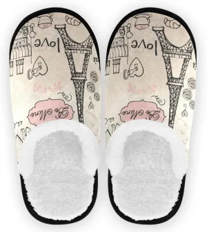 Visesunny Stylish Men Women Slippers - Unisex Adults House Shoes Lightweight Indoor Travel Warm Slippers